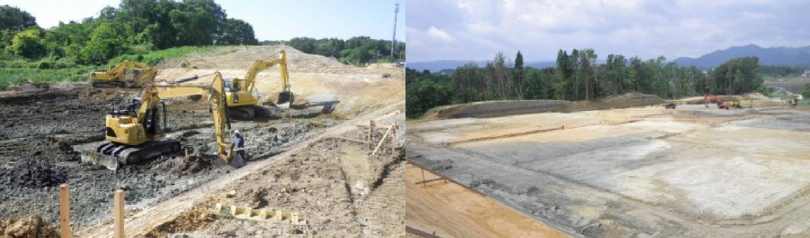 福島県相馬郡新地町大戸浜地区で行った防災集団移転団地造成工事